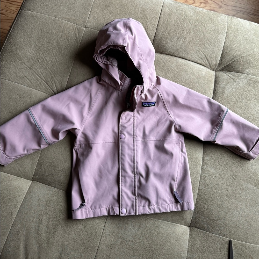 Patagonia Pink Raincoat Lightweight Hooded Jacket